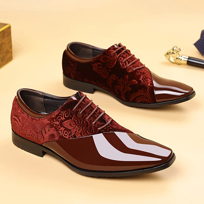 New Men'S Dress Shoes Youth Loafers Men'S Formal Tuxedo Shoes Classic Lace-Up Dress Men'S Gift Party Work Wedding Shoes Men'S Black Shoes Men'S Red Shoes